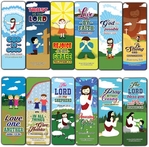 God is Good All The Time Bible Bookmarks for Kids (30-Pack) - Stocking Stuffers for Boys Girls - Children Ministry Bible Study Church Supplies Teacher Classroom Incentives Gift