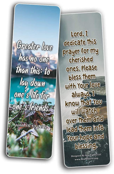 Popular Prayers and Bible Scriptures on Friendship Bookmarks - 12 Pack