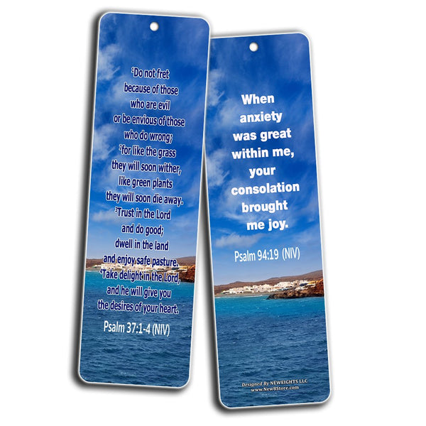 Bible Verses Bookmarks (12-Pack) (Stress and Anxiety Bible Verses)