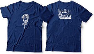 Walk by Faith T-shirt Dark Blue-Medium