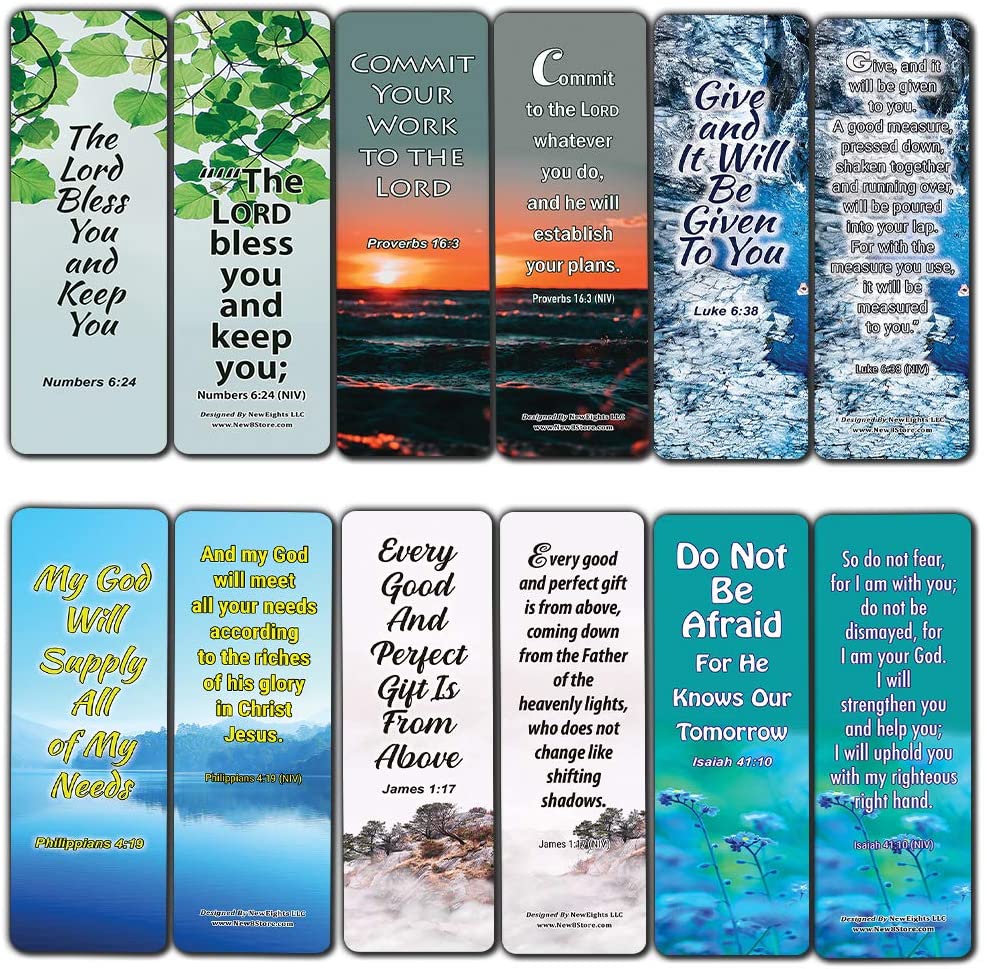 The Power of Blessing Bible Bookmarks (30-Pack) - Handy Christian Daily Reminder About Putting God First