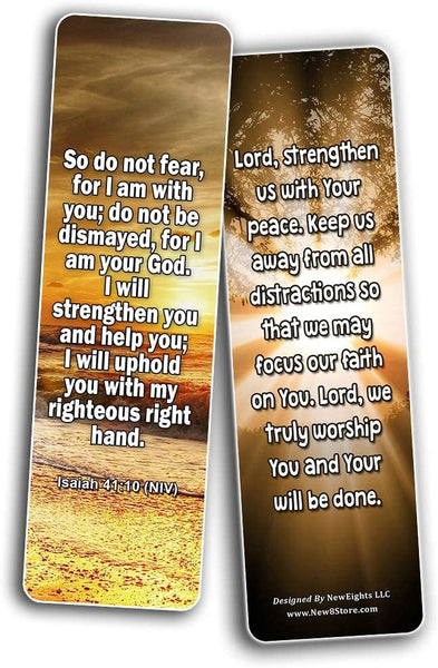 Popular Prayers and Bible Scriptures on Strength Bookmarks - 60 Pack