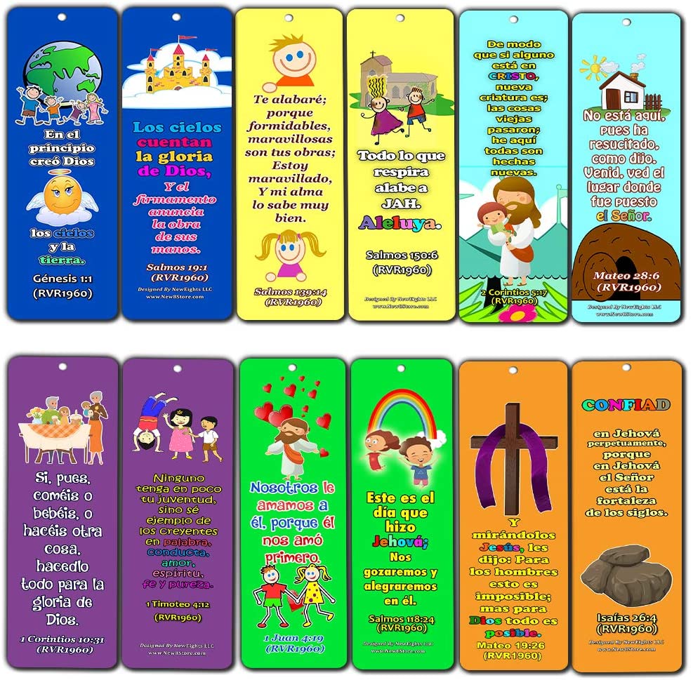 Spanish Powerful God Memory Verse RVR1960 Bookmarks (30-Pack)