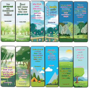 Bible Bookmarks for kids - Character Building Series 2 (30 Pack) - Well Designed for Kids with Easy To Memorize Bible Verses - VBS Sunday School Easter Baptism Thanksgiving Christmas Rewards