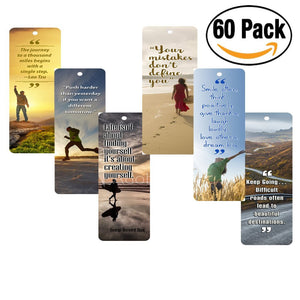 NewEights Inspirational Bookmarks (60-Pack) for Men and Women