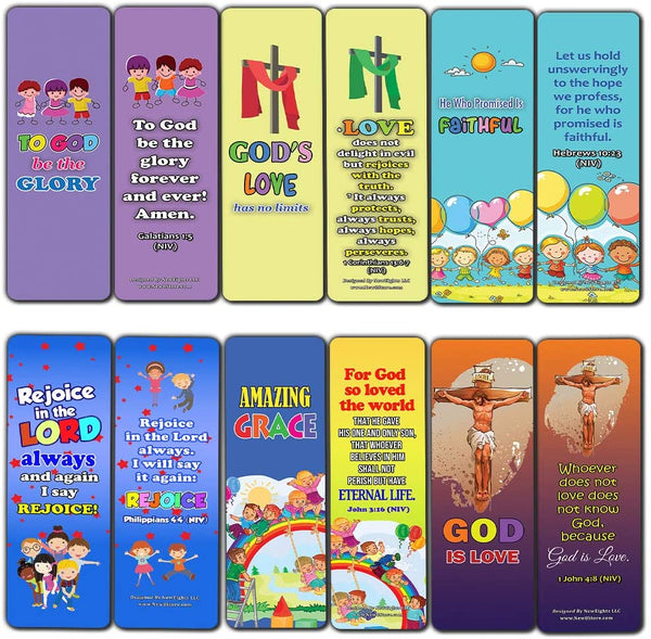 Amazing Grace Bible Bookmarks for Kids (30-Pack) - Handy Memory Verses for Kids and Colorful Bookmarks Perfect for Children?s Ministries and Sunday Schools