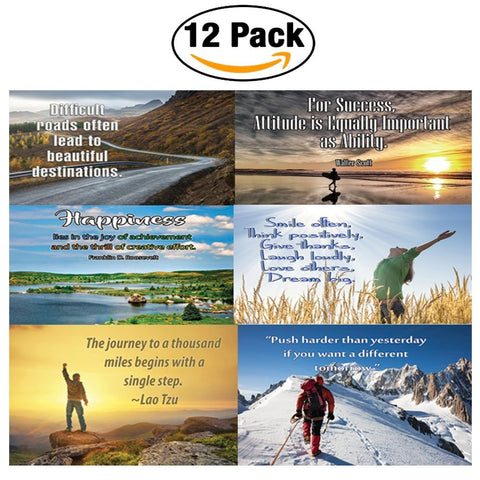 NewEights Inspirational Quotes Poster (12-Pack) A3 Size - Great Home Office Room Decoration Collection & Gift with Inspirational , Motivational ,Encouragement Messages