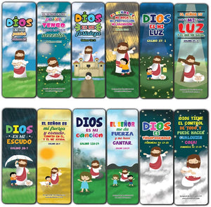 Spanish Knowing God Christian Bookmarks Cards (30-Pack) - Stocking Stuffers for Boys Girls - Children Ministry Bible Study Church Supplies Teacher Classroom Incentives Gift