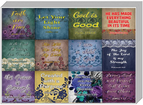Vintage Religious Stickers for Women Series 2 (20-Sheet) - Well-Designed Women Stickers