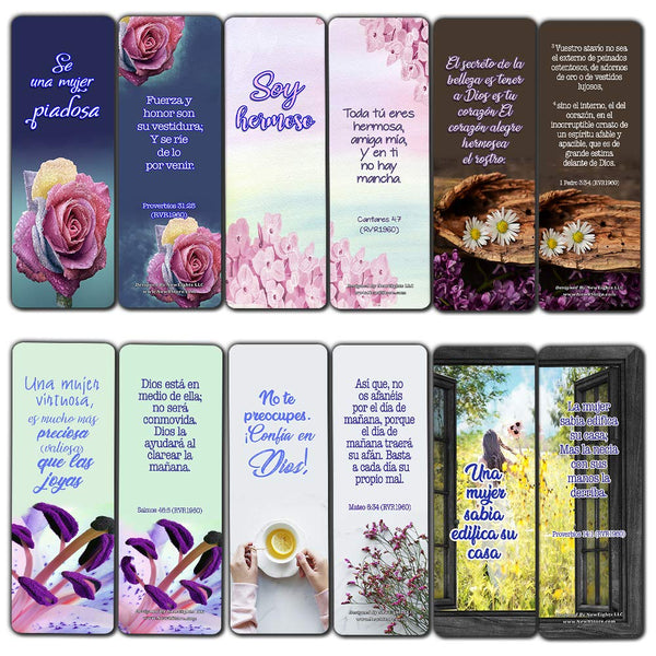 Spanish Devotional Bible Verses for Women Bookmarks