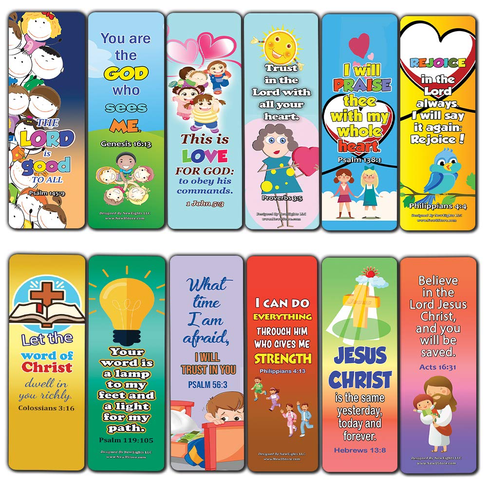 Short Bible Verses for Kids Bookmarks