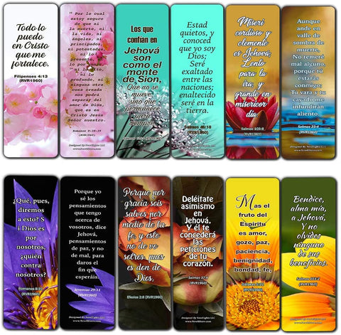 Spanish Christian Faith Scripture Bookmarks RVR1960 (30-Pack) - Variety Handy Spanish Scriptures
