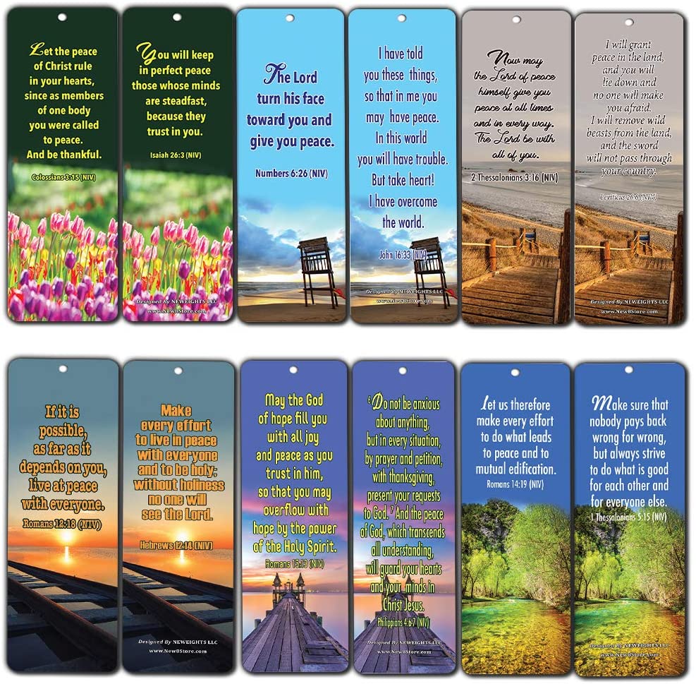 Peace Bible Verses Bookmarks (60-Pack)