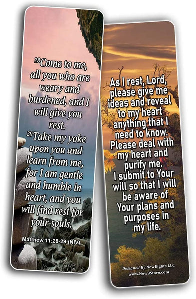 Popular Prayers and Bible Scriptures on Night time / Bedtime Bookmarks (60 PACK)