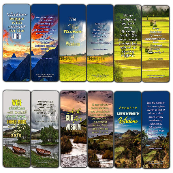 Scriptures Cards Bookmarks About Wisdom and Discernment