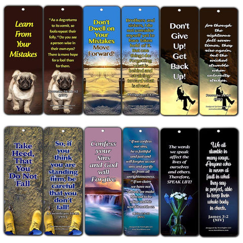 Bible Verses on Learning from Mistakes to Become a Stronger Christian Bookmarks