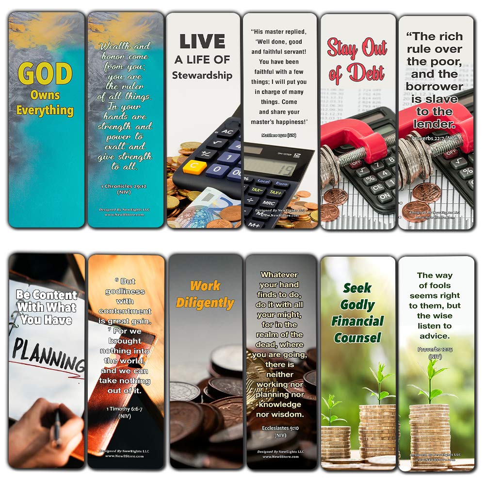 Christian Bookmarks for Biblical Financial Principles Series 1