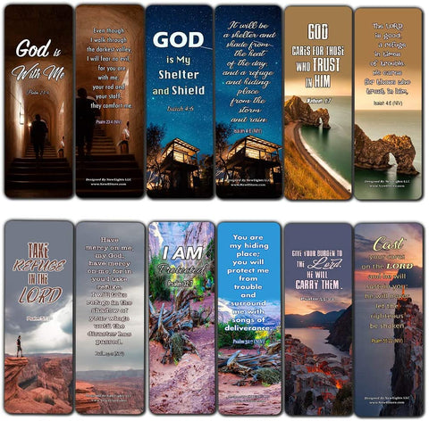 Christian Bookmarks Scriptures to Help You Survive The Storms of Life (60 Pack) - Coronavirus Protection Bible Promises - Perfect Giftaway for Sunday School Ministries Encouragement Gifts