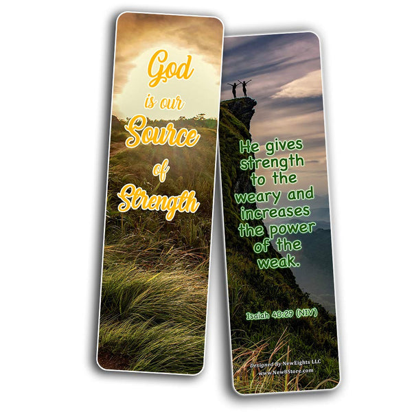 Scriptures Bookmarks - Bible Verses about Strength