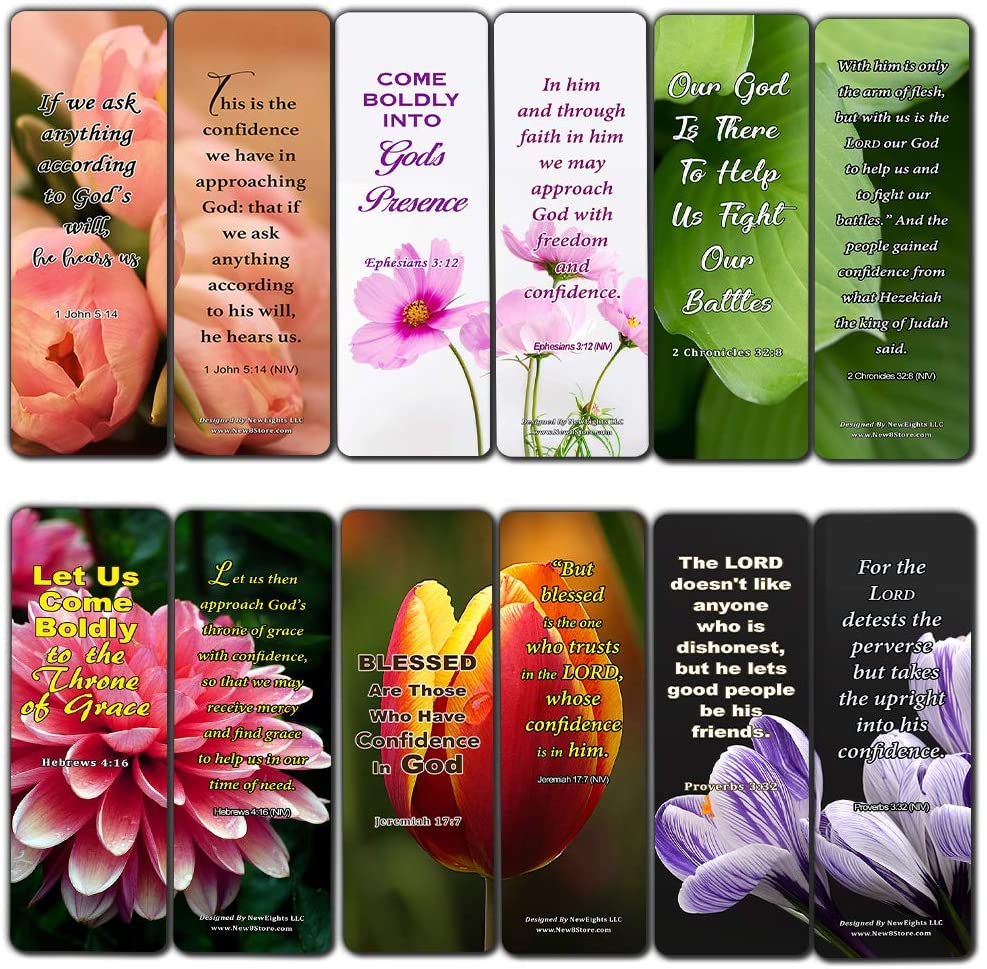 Memory Verse About Confidence In Christ Bookmarks (30-Pack) - Handy Christian About Be Confident