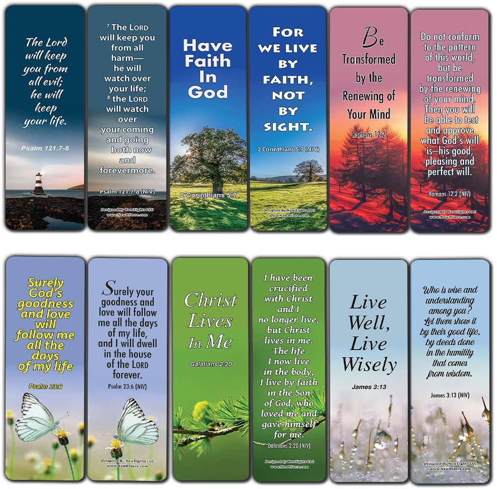 Trusting God with Your Life Christian Bookmarks (60-Pack) - Perfect Giftaway for Ministries and Sunday Schools