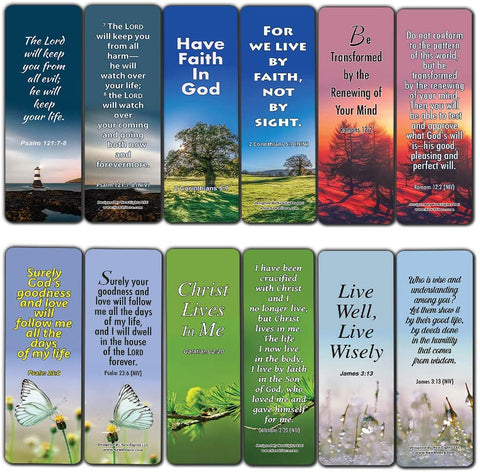 Trusting God with Your Life Christian Bookmarks (30-Pack) - Buy Variety Bookmarks in Bulk