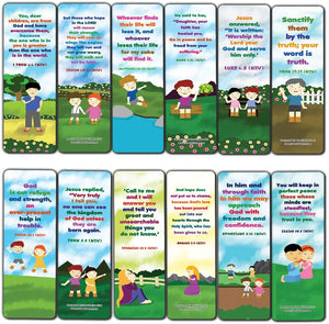 Christian Affirmations Bible Verses for Kids Cards (30-Pack) - Stocking Stuffers for Boys Girls - Children Ministry Bible Study Church Supplies Teacher Classroom Incentives Gift