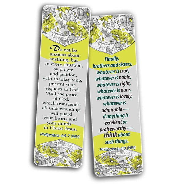 Scripture Memory Bookmark Floral Theme Memory Bible Verses Bookmarks – New8Store