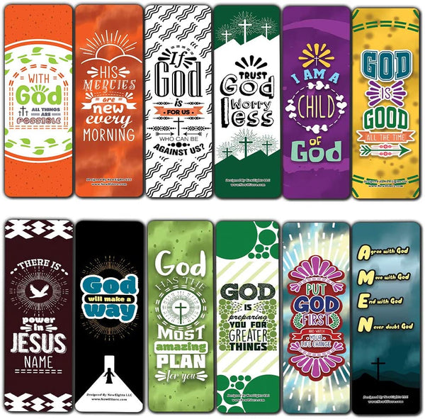 Inspirational Encouragement Christian Quotes Bookmarks Series 3 (30-Pack) - Stocking Stuffers for Boys Girls - Children Ministry Bible Study Church Supplies Teacher Classroom Incentives Gift