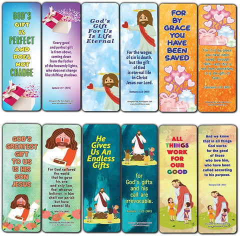 Popular Bible Verses about Eternal Life Salvation Bookmarks Cards (30-Pack) - Daily Memory Verses For Children