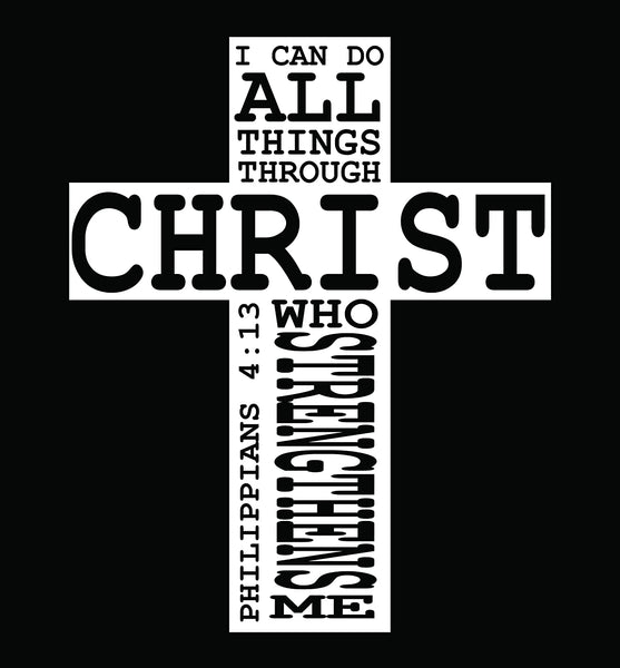 I can do all thing through Christ Black-4XLarge