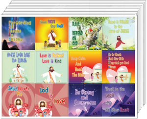 Christian Faith Stickers for Kids (5 Sheets) - Inspirational Stickers for Kids
