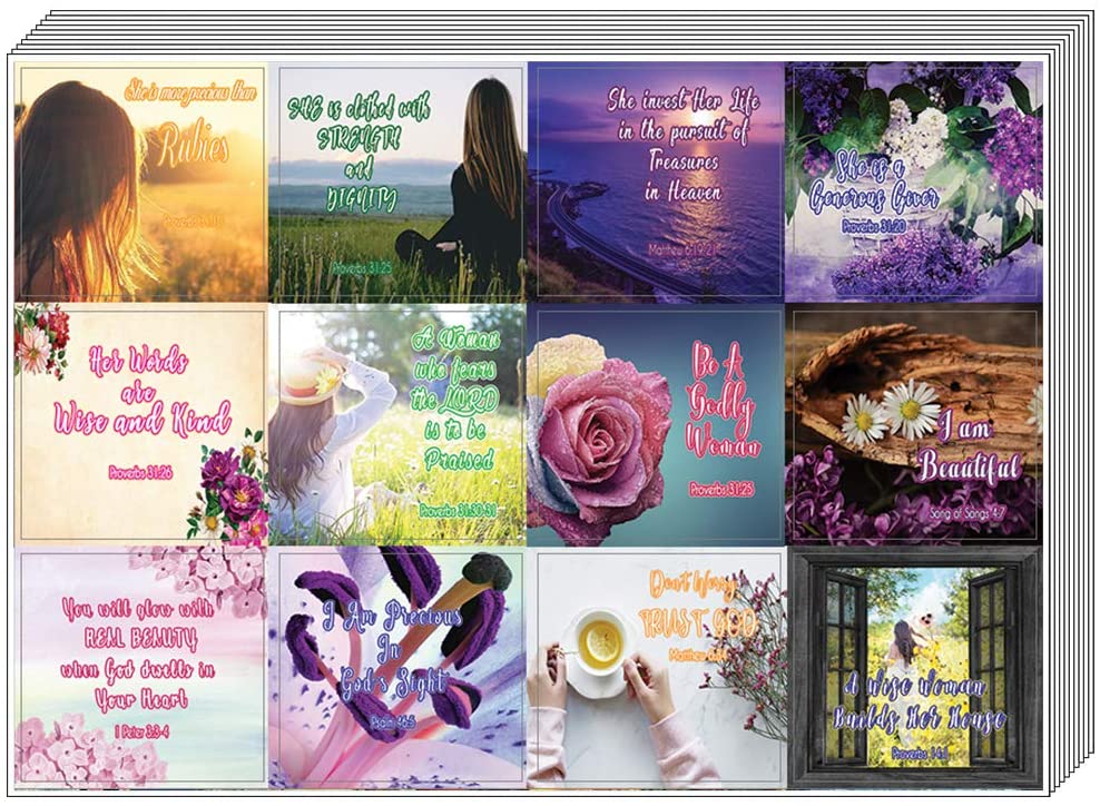 Christian Stickers for Women Series 1 (5-Sheet) - Inspiring and Motivational Stickers