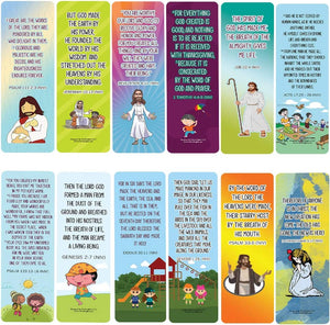 NewEights Bible Memory Verses on Creation Series 2 (30-Pack) – Daily Motivational Card Set – Collection Set Book Page Clippers – Ideal for Church Events
