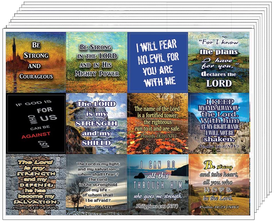 Be Strong Stickers (20-Sheet) - Great Variety Stickers with Motivational Quotes