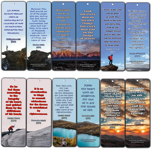 Bible Verses on Leadership Bookmarks (30-Pack) - Handy Bible Verses Perfect for Daily Encouragement for Aspiring Leaders