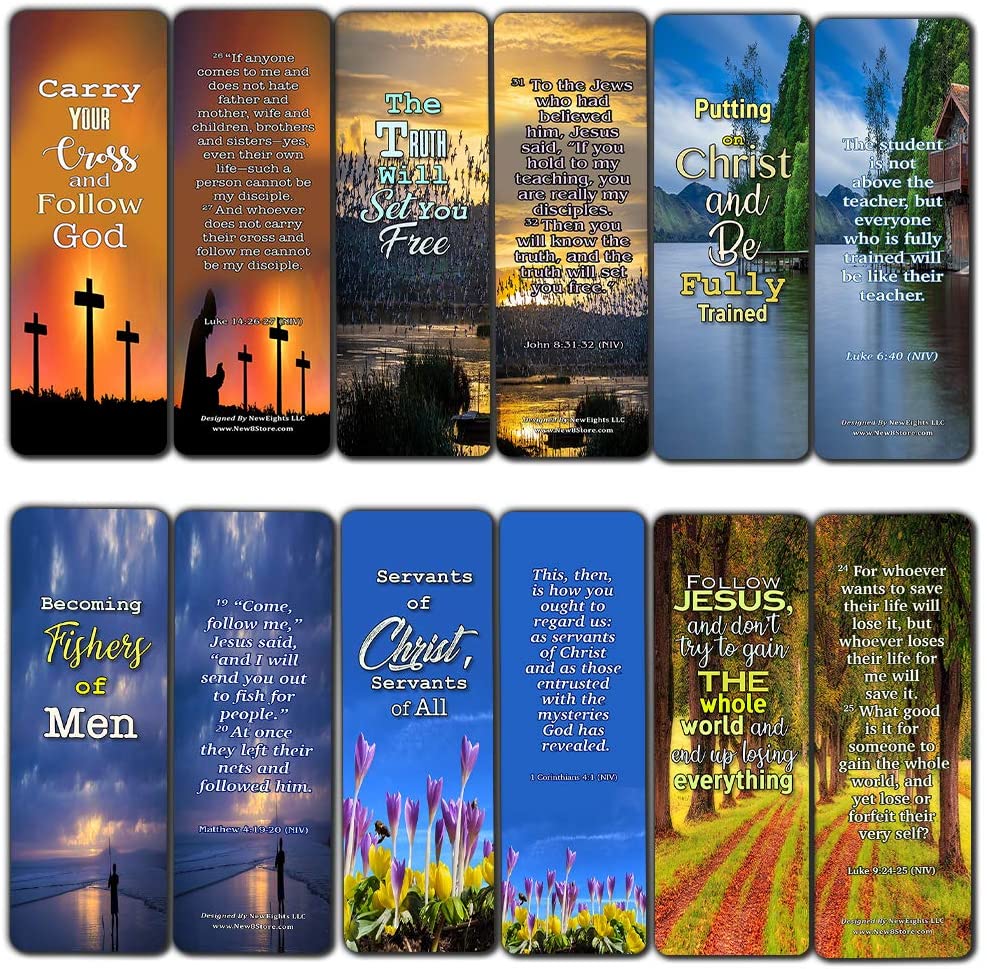 Scriptures Cards Bookmarks on the Importance of Discipleship (30 Pack) - Handy Reminder About Making Disciples