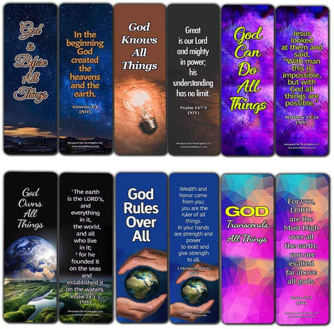 Sovereignty of God Bible Scriptures Bookmarks (60 Pack) - Perfect Giveaways for Sunday School and Ministries