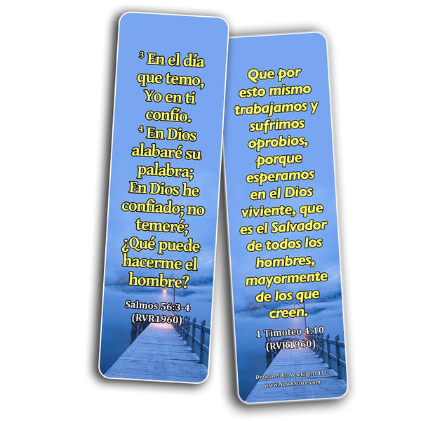 Spanish Religious Bookmarks - Bible Verses About Trusting The Lord During Crisis