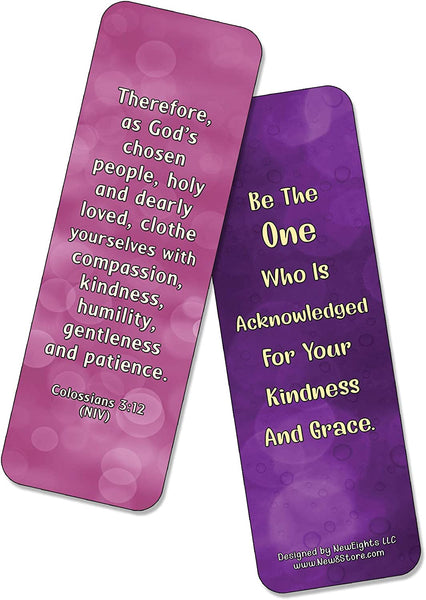 NewEights Famous Verses and Quotes on Kindness (12-Pack) – Daily Motivational Card Set – Collection Set Book Page Clippers – Ideal for Church Events