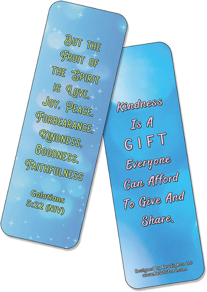 NewEights Famous Verses and Quotes on Kindness (12-Pack) – Daily Motivational Card Set – Collection Set Book Page Clippers – Ideal for Church Events