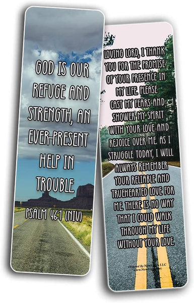 Popular Prayers and Bible Scriptures on Encouragement Bookmarks (12-Pack) - Sunday School Easter Baptism Thanksgiving Christmas Rewards Encouragement Gift God's Protection & Assurance