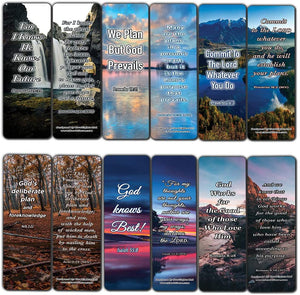 Seek God's Plan Memory Verses Bookmarks (60-Pack) - Great Giveaways for ministries and Sunday Schools