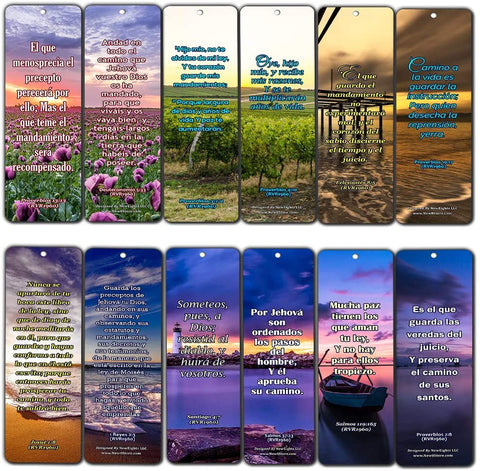 Spanish Scriptures Bookmarks - Rewards for Obeying God (60-Pack) - Perfect Gift Idea for Friends and Loved Ones