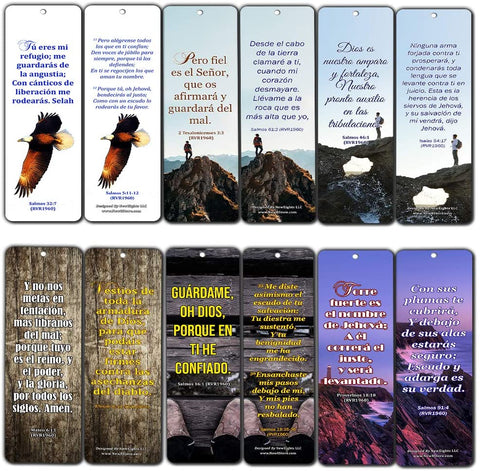 Spanish 12 Powerful Scriptures for Protection and Safety - RVR1960 (30-Pack)