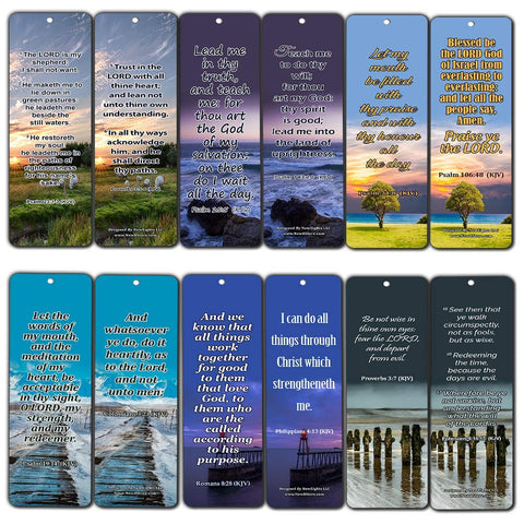 Powerful Bible Verses to Live by Bookmarks KJV