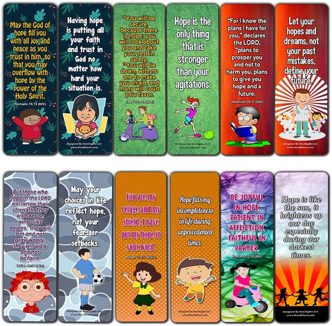 NewEights Famous Verses and Quotes on Hope (30-Pack) – Daily Motivational Card Set – Collection Set Book Page Clippers – Ideal for Church Events