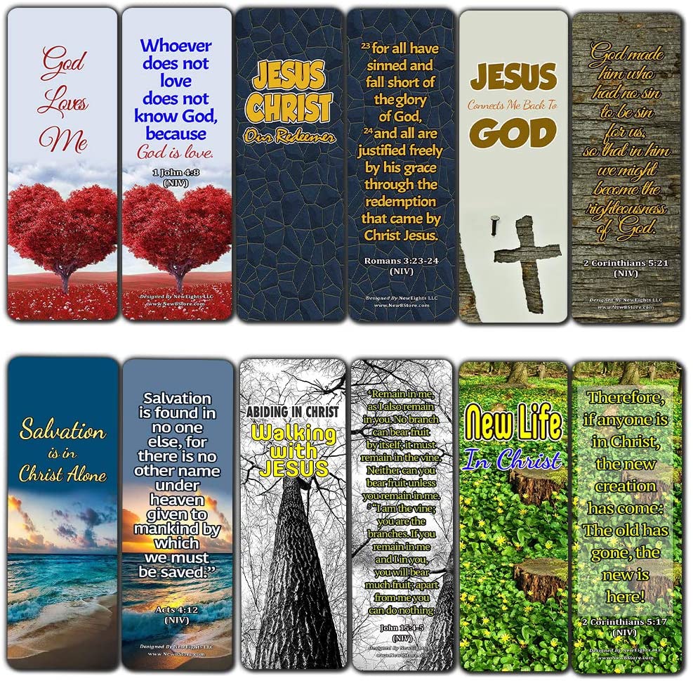 Jesus Our Redeemer Scriptures Bookmarks (30 Pack) - Handy Bible Texts About Being Saved Through Christ Jesus