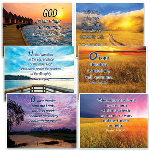 Religious Postcards (30-Pack) - Psalms KJV Psalm 91 46 118 121 139 144 - Bulk Collection & Gift with Inspirational, Motivational, Encouragement Messages