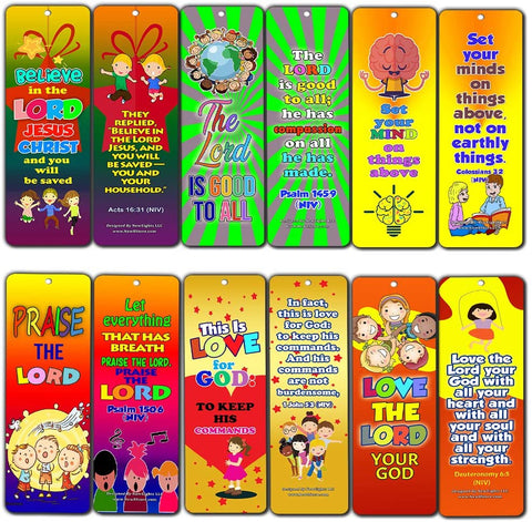 Great Memory Verses for Kids Bookmarks (60-Pack) - Great Way For Kids to Learn the Scriptures